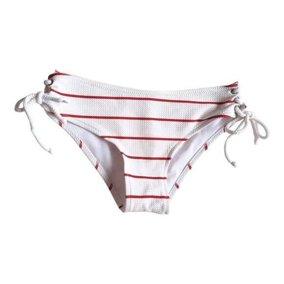 SHEIN White and Red Bikini Bottom - Picture 1 of 5